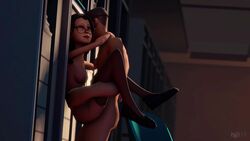 1boy 1girls 3d against_wall animated areolae arms_around_neck comforting cute edit female female_focus hugging isj819 loop miss_pauling scout sideboob smile sound source_filmmaker stand_and_carry_position team_fortress_2 thighhighs valve video virgin virginity_loss wholesome