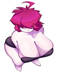 1girls ass big_ass big_butt bombusaya breasts curvy female female_only gaz_membrane goth huge_ass huge_breasts invader_zim nickelodeon purple_hair seductive shortstack smile smirk solo thick thick_thighs white_background wide_hips