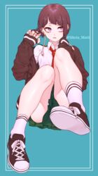 1girls female female_only full_body kyoka_jiro mizuki_mau my_hero_academia school_uniform short_hair siketa_matti solo uniform