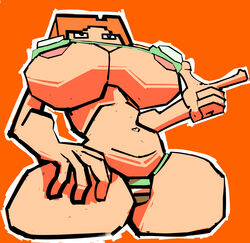 1girls alex_(minecraft) ass big_ass big_breasts big_butt breasts cube_head female huge_ass huge_breasts minecraft nude snork760 solo square_head thick thick_thighs wide_hips