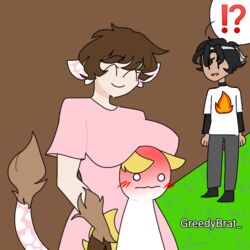 3boys bovine breasts dreamwastaken femboy georgenotfound girly huge_breasts male male_only male_with_breasts minecraft_youtubers sapnap sissy size_difference trap