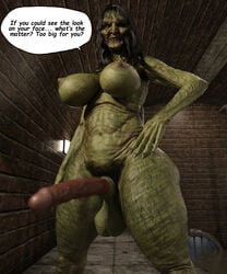 1futa 3d areolae balls bangs breasts brown_hair censored censored_penis chubby dark-skinned_futanari daz3d daz_studio english english_text erect_nipples erection from_below futa_only futanari gilf green_skin hag hairy hairy_legs huge_breasts huge_cock humanoid_penis imminent_oral imminent_rape imminent_sex intersex looking_at_viewer mature mature_female milf misuzalha3d monster monster_girl mosaic_censoring nipples nude olga_(misuzalha3d) penis pose pov pubic_hair puffy_nipples sagging_balls sewer sewer_hag shoulder_length_hair solo speech speech_bubble taker_pov text thick_penis thick_thighs ugly ugly_female veiny_penis wide_hips witch wrinkles yellow_eyes