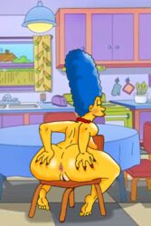 anus female female_only marge_simpson solo tagme terry_lobo the_simpsons yellow_skin