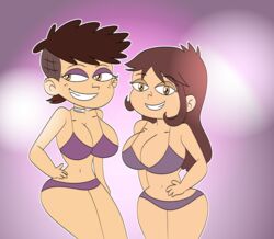 2girls aged_up aunt_and_niece belly big_breasts bikini bra breasts brown_hair elpopa9 female female_only hand_on_hip hips inbred large_breasts looking_at_viewer looking_to_the_side luna_loud lyra_loud mother_and_daughter multiple_girls navel older panties smile the_loud_house thick_thighs thighs wide_hips