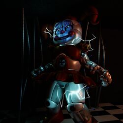 2021 3d 3d_(artwork) animatronic baby_(fnafsl) canon_appearance circus_baby circus_baby_(fnaf) circus_baby_(original) female five_nights_at_freddy's full_color green_eyes no_penetration red_hair robot robot_girl solo solo_female zxxxarts