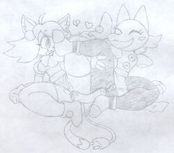 2girls anal_sex ass cat_girl clothed clothed_sex clothing deltarune dildo double_dildo lesbian_sex mad_mew_mew mew_mew_(undertale) mew_mew_kissy_cutie monochrome pussy robot_girl sex_toy sr64 tasque_manager_(deltarune) thick_thighs thighs traditional_media_(artwork) undertale yuri