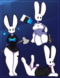 bunny_ears curvy_body curvy_hips emotionless_sex free_use furry mindless round_butt sexual_barrier_device thick_ass thick_thighs white_fur