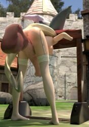 3d ass bent_over breasts disembodied_penis equine_penis from_behind garter_straps hat horse_penis horsecock imminent_penetration magilou_(tales) outside penis piigeta2 pillory restrained skinny standing stockings stocks tagme tales_of_(series) tales_of_berseria vagina white_legwear white_thighhighs zoophilia