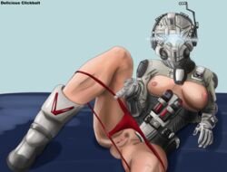 breasts female gates_(titanfall) grapple_pilot helmet panties panties_around_leg pilot_(titanfall) pussy solo solo_female titanfall titanfall_2