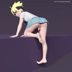 1boy 3d anus arched_back ass ass_focus back_view balls bare_legs barefoot bent_over blonde_hair blue_eyes boruto:_naruto_next_generations clothed clothing crossdressing cum cumdrip dripping_cum ejaculation feet feet_up femboy feminine_male foot_fetish foot_focus forehead_protector headband japanese_clothes leg_lift leg_up light-skinned_male light_skin looking_at_viewer looking_back male_focus male_only micropenis naruto naruto_(series) no_panties pale-skinned_male pale_skin partially_clothed penis penis_under_skirt petite pinup presenting_anus presenting_ass school_uniform schoolgirl short_skirt shounen_jump sissy skirt skirt_lift skirt_up small_balls small_penis soles solo solo_focus solo_male spiky_hair teenager testicles tiny_penis toes twink upskirt uzumaki_boruto valenok voluptuous whisker_markings whiskers yellow_hair