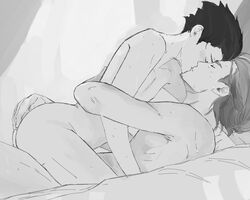 asanoya azumane_asahi bottom_on_top fingering gay gay_sex haikyuu!! hand_on_ass kissing nishinoya_yuu riding yaoi