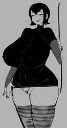 alternate_version_available between_labia big_ass big_breasts big_butt big_hips big_thighs black_hair cham22 chamchami clitoral_hood clitoris clitoris_slip female female_focus female_only g-string gigantic_ass goth goth_girl gothic hotel_transylvania hourglass_figure huge_ass huge_breasts huge_butt huge_hips huge_thighs innie_pussy looking_at_viewer looking_pleasured mavis_dracula monochrome monster monster_girl nipple_piercing pussy_peek pussy_slip short_hair sketch smile thick_thighs thighhighs tight_clothing vampire voluptuous wide_hips