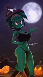 ass boots breasts clothed clothing forest green_body green_hair green_skin halloween halloween_costume jollyferret looking_at_viewer moonlight night panties pose posing pumpkin rottytops sfm shantae shantae:_half-genie_hero shantae_and_the_pirate's_curse shantae_and_the_seven_sirens smile smiling smiling_at_viewer smooth_skin source_filmmaker tank_top witch witch_hat zombie zombie_girl