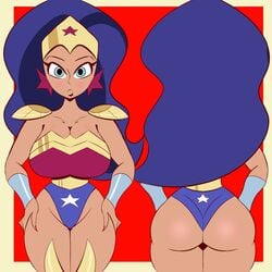 1girls amazon ass breasts dc_comics dc_super_hero_girls diana_prince favorite hands_on_hips huge_breasts magicapencil solo thick_thighs tight_clothing tight_outfit wonder_woman wonder_woman_(series)