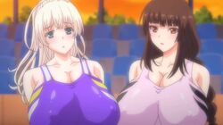 1boy 2girls anal anal_through_clothes animated ass ass_cleavage ass_focus ass_grab bloomers breasts buruma butt_crack buttjob buttjob_over_clothes cleavage clothed_sex crying_with_eyes_open cum cum_in_ass cum_on_ass ejaculation english_subtitles enormous_breasts female hentai huge_areolae huge_ass huge_breasts huge_nipples hyper_breasts japanese_dialogue longer_than_one_minute male massive_breasts mia_stewartson mp4 multiple_girls outercourse penis rikujoubu_joshi_wa_ore_no_nama_onaho!!!_the_animation shorter_than_four_minutes sound source_request tagme through_clothes video voice_acted voluptuous