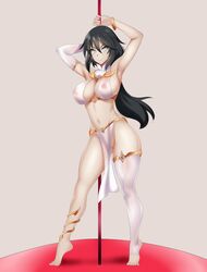 1girls artist_request breasts dancer dancer_outfit female female_focus female_only harem_outfit hypnosis hypnotic_eyes hypnotized infinite_stratos mind_control muscular_thighs orimura_chifuyu pole pole_dancing pussy stirrup_legwear tagme thick_thighs thighhighs