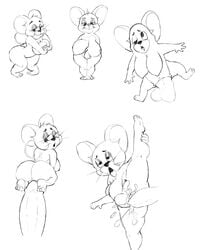 1girls big_ass big_breasts big_butt cum_in_pussy doodle jerry_mouse mouse_ears mouse_girl mouse_tail rawhell thick_thighs tom_and_jerry