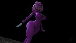 1girls 3d 3d_(artwork) adriandustred ass barefoot breasts busty child_bearing_hips choker completely_nude curvaceous curvy erect_nipples exhibitionism female female_focus female_only five_nights_at_freddy's hat huge_ass huge_breasts inviting knife long_hair looking_at_viewer nipples nude nude_female purple_girl rule_63 seductive seductive_smile smile smiling_at_viewer solo solo_female suggestive thick thick_ass thick_thighs tongue tongue_out voluptuous weapon wendy_afton wide_hips