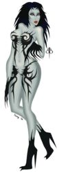 barefoot bloodrayne blue_hair dark_blue_hair female female_only ferril heels long_hair markings monster_girl naked nude nude_female pale-skinned_female pale_skin sharp_claws sharp_nails sole_female solo_female tattoo tattoos vampire