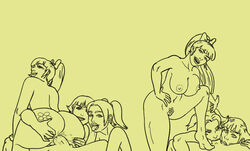 anal blossom_(powerpuff_girls) blowjob bubbles_(powerpuff_girls) buttercup_(powerpuff_girls) fapperlot no_color pov powerpuff_girls sketch sssfapper