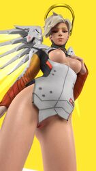 3d exposed_breasts exposed_nipples exposed_pussy highres looking_pleasured mercy overwatch sfm toasted_microwave