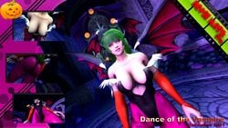 3d animated big_ass big_breasts big_butt clothing dance dancing darkstalkers devilmask green_hair halloween medium_breasts morrigan_aensland mp4 music nonude sound succubus tagme vampire video