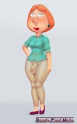 1futa balls bulge clothed clothing dandypixelmoto erection_under_clothes family_guy flaccid fully_clothed futa_only futanari human light-skinned_futanari light_skin lois_griffin pale_skin penis penis_under_clothes solo standing thick_thighs wide_hips