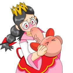 black_hair crown fairy fairy_queen fairy_wings fellatio glasses huge_cock kirby kirby_(series) kirby_64 kirby_64:_the_crystal_shards large_penis pinkcookiecheong queen_ripple red_eyes round_glasses small_but_hung twin_braids twintails wings