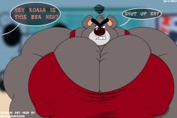 lynnsdarkside soup220305 2024 dated video_games koala koala_kong crash_(series) muscular bara male male_only tank_top nipples_visible_through_clothing