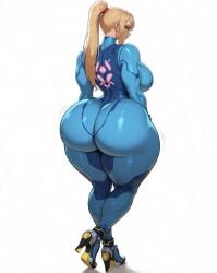 ai_generated ai_generated_image ai_slop arrogant arrogant_female before_recording before_sex blonde_female blonde_hair bodysuit bondage_gear bounty_hunter confident high_heels huge_breasts interview movie_star nipples nipples_visible nipples_visible_through_clothing perfect_body perfect_legs preparation preparing samus_aran simple_background skintight skintight_bodysuit smug smug_expression smug_face smug_grin white_background wide_hips wide_legs wide_thighs zero_suit_samus gigantic_ass gigantic_thighs gigantic_butt trembling backview
