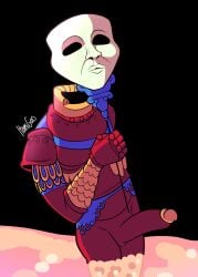 1intersex 2026 5_fingers androgynous armor armored big_lips big_nose big_penis cartoony cel_shading clitoris demon demon_futa drama_mask eyeless first_porn_of_character ground headless holding_mask intersex intersex_only itamigao mask no_balls non-human obscure_character penis pinup presenting_penis pussy satan self_upload signature simple_background solo solo_focus solo_intersex standing the_adventures_of_mark_twain toony void why