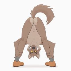 baftroute ass balls backsack 1boy male tagme furry anthro mr._wolf_(the_bad_guys) the_bad_guys