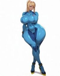 ai_generated ai_generated_image ai_slop arrogant arrogant_female bdsm_gear before_rape before_recording before_sex blonde_female blonde_hair bodysuit bondage_gear bounty_hunter confident flogger high_heels huge_breasts interview movie_star nipples nipples_visible nipples_visible_through_clothing perfect_body perfect_legs preparation preparing samus_aran simple_background sitting skintight skintight_bodysuit smug smug_expression smug_face smug_grin white_background wide_hips wide_legs wide_thighs zero_suit_samus