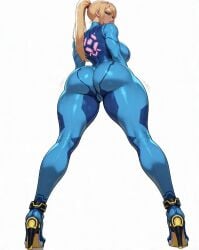 ai_generated ai_generated_image ai_slop arrogant arrogant_female before_recording before_sex blonde_female blonde_hair bodysuit bondage_gear bounty_hunter confident high_heels huge_breasts interview movie_star nipples nipples_visible nipples_visible_through_clothing perfect_body perfect_legs preparation preparing samus_aran simple_background skintight skintight_bodysuit smug smug_expression smug_face smug_grin white_background wide_hips wide_legs wide_thighs zero_suit_samus gigantic_ass gigantic_thighs gigantic_butt trembling backview low-angle_view