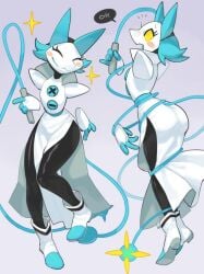 anthro artist_request ass ass_focus blush blush_lines clothed clothing deltarune deltarune_chapter_2 domestic_cat expressions felid feline mammal robot robot_girl tasque_manager_(deltarune) thighs undertale undertale_(series) unknown_artist whip