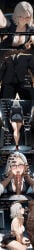 ai_generated big_breasts blush cheating cheating_girlfriend cuckold cuckolding dark-skinned_male glasses grace_ashcroft interracial large_penis netorare ntr office office_lady resident_evil secretary