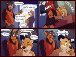anal anal_penetration anthro anthro_on_anthro anthro_penetrated anthro_penetrating anthro_penetrating_anthro bicurious black_body black_fur black_nose blush bottomless bottomless_anthro bottomless_male brown_body brown_fur butt canid canine canis clothed clothed_anthro clothed_male clothing comic dialogue dobermann domestic_dog duo english_text fangs from_behind_position fur hi_res machine male male/male male_penetrated male_penetrating male_penetrating_male mammal money mustelid night nude nude_anthro nude_male otter penetration penile penile_penetration penis_in_ass pinscher platform_standing_doggystyle prostitution sex shirt speech_bubble standing_doggystyle t-shirt tank_top teeth text topwear vending_machine ventkazemaru whiskers