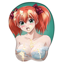 1girls artist_request blush boob_mousepad breasts cum mousepad open_mouth oppai_mouse_pad photoshop rosario+vampire shuzen_kokoa