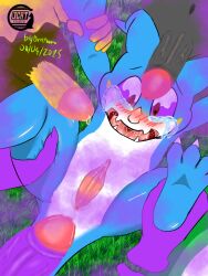 3:4 anal anal_penetration anthro bandai_namco banette big_penis bodily_fluids bulge darkcatkurobom_(artist) dcatkuro digimon digimon_(species) drowzee forced generation_1_pokemon generation_3_pokemon genital_fluids genitals group haunter holding_both_legs holding_wrist huge_penis leaking_precum male male/male musk musk_cloud musky_penis nintendo penetration penis penis_on_face pokemon pokemon_(species) precum precum_string rape sex slit_penis veemon