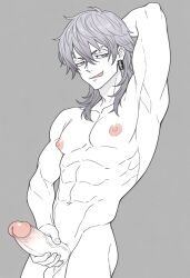 1boy 1male ai_generated bara big_penis bottom_pov civitai enticing gay gay_male illustrious_(stable_diffusion) implied_sex male male_focus male_only male_prey nude queer stable_diffusion sweat sweating tied_up tokyo_revengers yaoi black_and_white showing_off jerking jerkingoff one_arm_up arms_behind_head smirking_at_viewer smirking smirk tongue_out mitsuya_takashi takashi_mitsuya