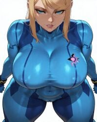 ai_generated ai_generated_image ai_slop arrogant arrogant_female before_recording before_sex blonde_female blonde_hair bodysuit bondage_gear bounty_hunter confident high_heels huge_breasts interview movie_star nipples nipples_visible nipples_visible_through_clothing perfect_body perfect_legs preparation preparing samus_aran simple_background skintight skintight_bodysuit smug smug_expression smug_face smug_grin white_background wide_hips wide_legs wide_thighs zero_suit_samus gigantic_ass gigantic_thighs gigantic_butt trembling frontview