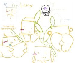 2_toes :3 accessory_only animate_inanimate anthro anus balls big_butt butt butt_focus colored_line_art cube_(object) cute cute_face digital_media_(artwork) dot_eyes dumb_male english_text fan_character fat_ass feet genitals humanoid knot lemy_(lauri) looking_at_viewer male marklimarko mk_ball_(marklimarko) no_thoughts object_show object_show_community object_shows oc original_character osc penis rear_view reference_image small_penis smile solo spread_legs spreading stubby_legs stupid tagme taoism.lover.150 text thick_thighs toes