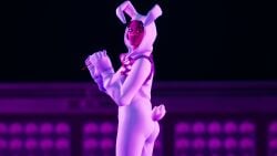 ass ass_cleavage ass_crack brown_body brown_eyes bullet bunny bunny_brawler bunny_costume bunny_ear bunny_ears bunny_girl bunny_tail bunnygirl bunnysuit curly_hair dark-skinned_female ears ears_down fat_ass fortnite fortnite:_battle_royale furry gloves looking_at_viewer looking_back musky_butt nails purple_background rabbit_girl rabbit_humanoid sweaty_ass white_fur x.nite