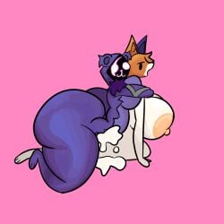 abdominal_bulge anthro big_breasts big_butt bodily_fluids breasts butt calico_cat cate_meowdy_(fortnite) chronicmeowmeow cum cum_inside digital_media_(artwork) domestic_cat ejaculation epic_games felid feline felis female female/female fortnite fur genital_fluids hi_res huge_breasts huge_butt hyper hyper_butt intersex intersex/female mammal multicolored_body nipples nude penetration raven_team_leader sex simple_background smile solo tattoo thick_thighs