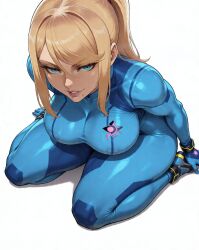ai_generated ai_generated_image ai_slop arrogant arrogant_female before_recording before_sex blonde_female blonde_hair bodysuit bondage_gear bounty_hunter confident high_heels huge_breasts interview movie_star nipples nipples_visible nipples_visible_through_clothing perfect_body perfect_legs preparation preparing samus_aran simple_background skintight skintight_bodysuit smug smug_expression smug_face smug_grin white_background wide_hips wide_legs wide_thighs zero_suit_samus gigantic_ass gigantic_thighs gigantic_butt trembling frontview sitting sitting_down sitting_on_floor