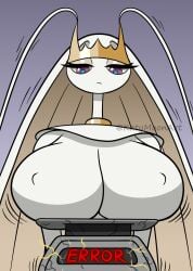 katymoonart 1girls anthro female large_breasts pheromosa pokemon pokemon_(species) pokemon_sm ultra_beast big_breasts breasts eyelashes generation_7_pokemon urple_eyes simple_background white_body nintendo crown humanoid insect insect_girl pokephilia white_hair animal_humanoid anthro_focus female_anthro female_only female_pokemon game_freak huge_breasts long_hair not_porn pokemon_(creature) solo solo_female nipple_bulge scales error white_background twitter_username twitter_link dommy_mommy cute dominant domination dominant_female dominant_anthro heavy_breasts gold_jewelry cracks bouncing_breasts jiggle