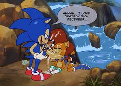 1boy 1girls 2021 after_fellatio after_oral after_sex all_fours american_sonic anthro anthro_on_anthro archie_comics blue_penis bodily_fluids bottomwear breasts cellphone chipmunk classic_sonic clothed clothing cum cum_drip cum_in_hair cum_in_mouth cum_inside cum_on_face destroy_dick_december detailed_background dialogue dripping duo ema_npr english_text erection eulipotyphlan exposed_torso female footwear furry furry_female furry_male furry_only genital_fluids genitals gloves ground_squirrel hair handwear hedgehog hi_res holding_penis male male/female mammal mohawk mostly_nude nipples outside penetration penis phone recording rodent sally_acorn sciurid sega shoes shorts sonic_(series) sonic_the_hedgehog sonic_the_hedgehog_(archie) sonic_the_hedgehog_(comics) sonic_the_hedgehog_(series) speech_bubble sweat text uhmsprs ultrahyper