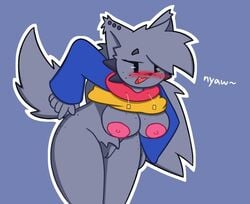 breasts edit female friday_night_funkin furry genderswap hanging_breasts kapi_(paperkitty) rule_63 tail tall tall_female woofgang