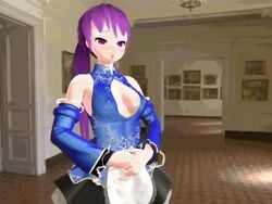 1girls 3d animated breast_expansion breasts erect_nipples excessive_lactation female female_only lactation lactation_through_clothes large_breasts long_hair maid nanakaido no_sound purple_eyes purple_hair solo solo_female through_clothes tight_clothing video