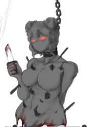 1girls artist_request blood breasts decaying_winter female gore hanger_(decaying_winter) roblox robloxian solo solo_focus source_request tagme